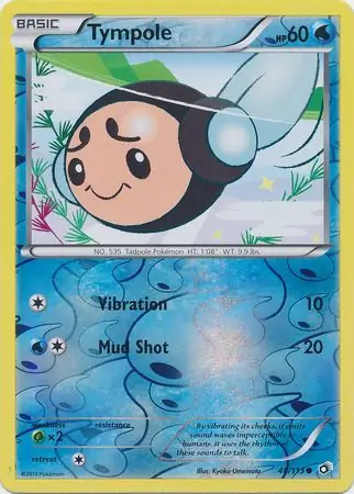 Tympole Reverse Holo Pokemon card from Legendary Treasures