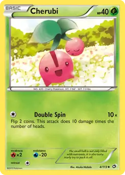 Cherubi Pokemon card from Legendary Treasures
