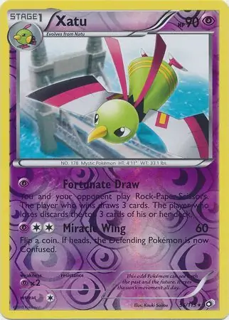 Xatu Reverse Holo Pokemon card from Legendary Treasures