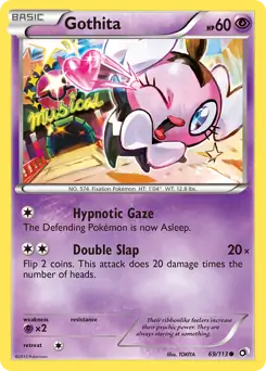 Gothita Pokemon card from Legendary Treasures
