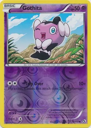 Gothita Reverse Holo Pokemon card from Legendary Treasures