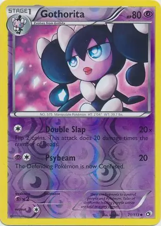 Gothorita Reverse Holo Pokemon card from Legendary Treasures
