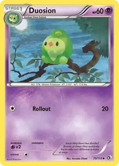 Duosion Pokemon card from Legendary Treasures