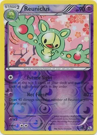 Reuniclus Reverse Holo Pokemon card from Legendary Treasures