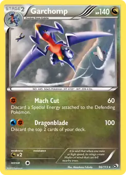 Garchomp Holo Pokemon card from Legendary Treasures
