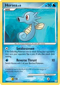 Horsea Pokemon card from Legends Awakened