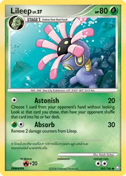 Lileep Pokemon card from Legends Awakened