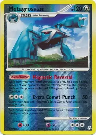 Metagross Reverse Holo Pokemon card from Legends Awakened