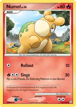 Numel Pokemon card from Legends Awakened