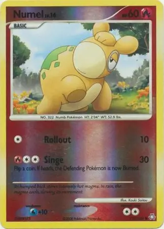 Numel Reverse Holo Pokemon card from Legends Awakened