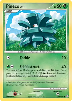 Pineco Pokemon card from Legends Awakened