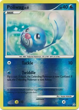 Poliwag Reverse Holo Pokemon card from Legends Awakened