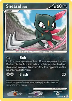 Sneasel Pokemon card from Legends Awakened