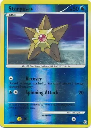 Staryu Reverse Holo Pokemon card from Legends Awakened