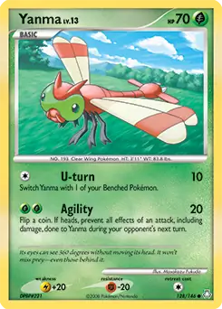 Yanma Pokemon card from Legends Awakened