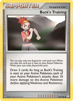 Buck's Training Pokemon card from Legends Awakened