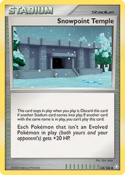 Snowpoint Temple Pokemon card from Legends Awakened
