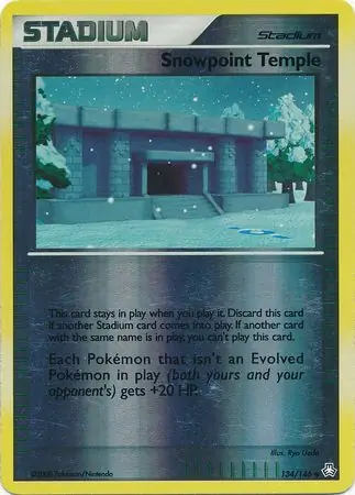 Snowpoint Temple Reverse Holo Pokemon card from Legends Awakened