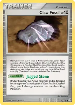 Claw Fossil Pokemon card from Legends Awakened