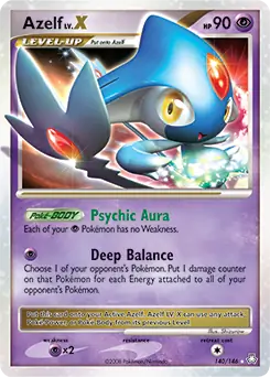 Azelf Lv.X Pokemon card from Legends Awakened