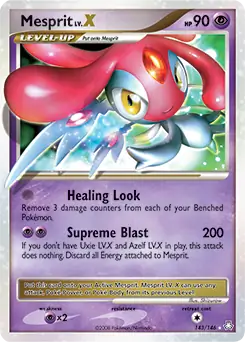 Mesprit Lv.X Pokemon card from Legends Awakened