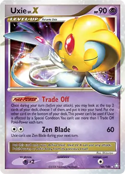 Uxie Lv.X Pokemon card from Legends Awakened
