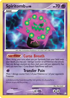 Spiritomb Holo Pokemon card from Legends Awakened