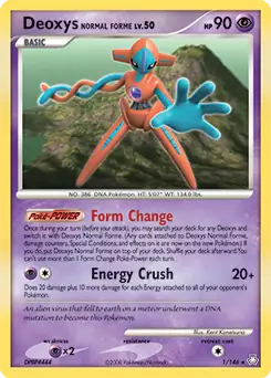 Deoxys Normal Forme Holo Pokemon card from Legends Awakened