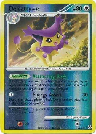Delcatty Reverse Holo Pokemon card from Legends Awakened