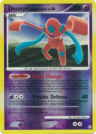 Deoxys Defense Forme Reverse Holo Pokemon card from Legends Awakened