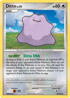 Ditto Pokemon card from Legends Awakened