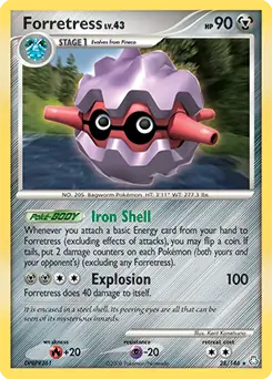 Forretress Pokemon card from Legends Awakened