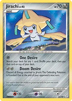 Jirachi Pokemon card from Legends Awakened