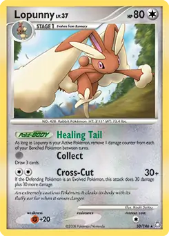 Lopunny Pokemon card from Legends Awakened