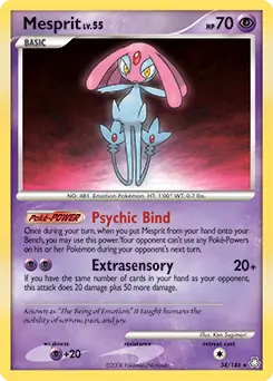 Mesprit Pokemon card from Legends Awakened
