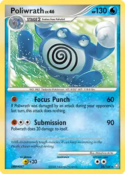 Poliwrath Pokemon card from Legends Awakened