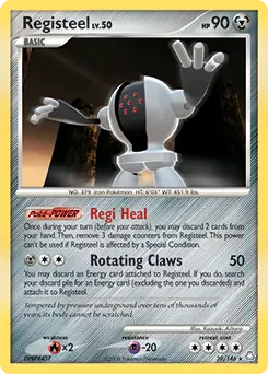 Registeel Pokemon card from Legends Awakened