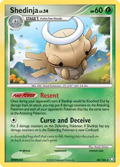 Shedinja Pokemon card from Legends Awakened