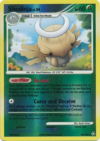 Shedinja Reverse Holo Pokemon card from Legends Awakened