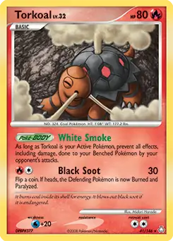 Torkoal Pokemon card from Legends Awakened