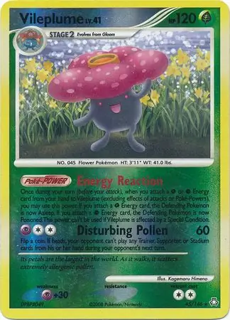 Vileplume Reverse Holo Pokemon card from Legends Awakened