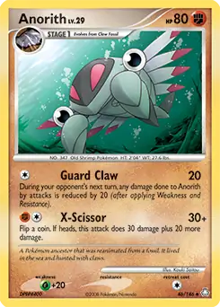 Anorith Pokemon card from Legends Awakened