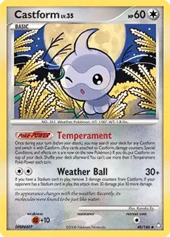 Castform Pokemon card from Legends Awakened