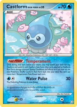 Castform Rain Form Pokemon card from Legends Awakened
