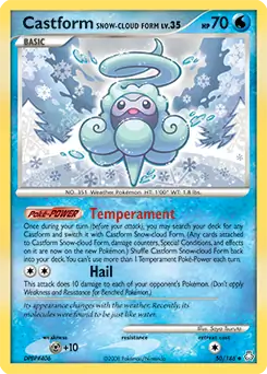 Castform Snow-Cloud Form Pokemon card from Legends Awakened