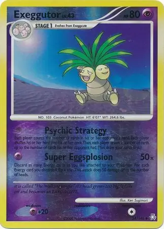 Exeggutor Reverse Holo Pokemon card from Legends Awakened