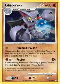 Gliscor Holo Pokemon card from Legends Awakened