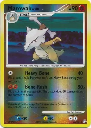 Marowak Reverse Holo Pokemon card from Legends Awakened
