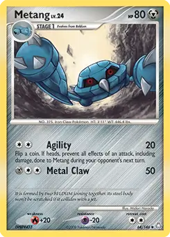 Metang Pokemon card from Legends Awakened