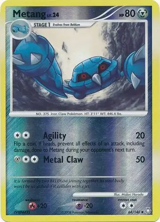Metang Reverse Holo Pokemon card from Legends Awakened
